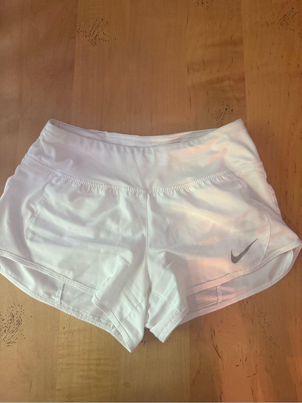 Nike White Athletic Running Shorts